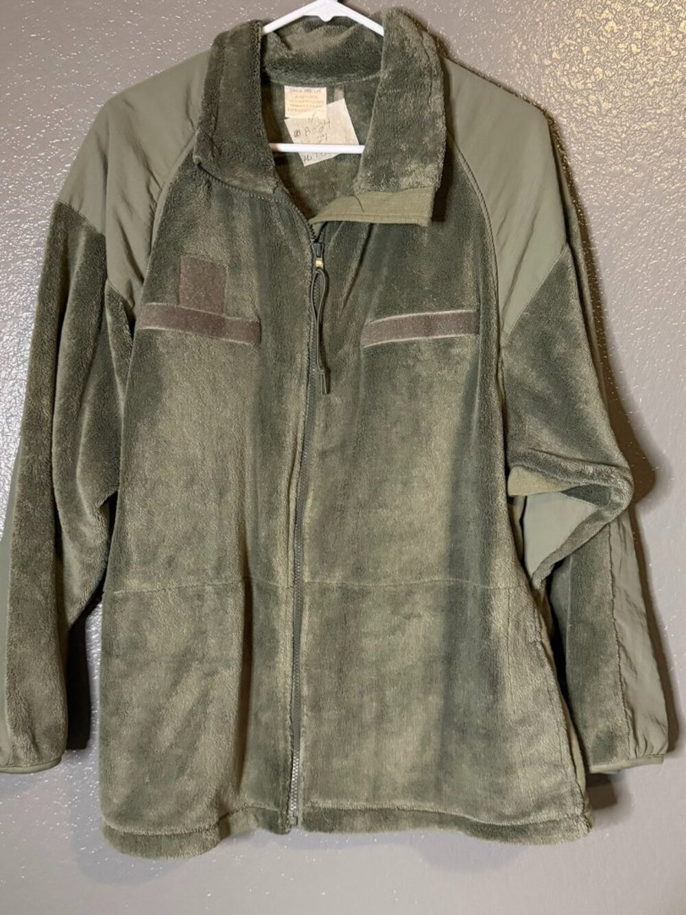 Military ECWCS Fleece Jacket Large Cold Weather Green Full Zip Tactical